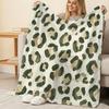 Leopard Print Flannel Blanket Soft, Breathable Lightweight, All Season Use for Home, Office, Christmas & Halloween