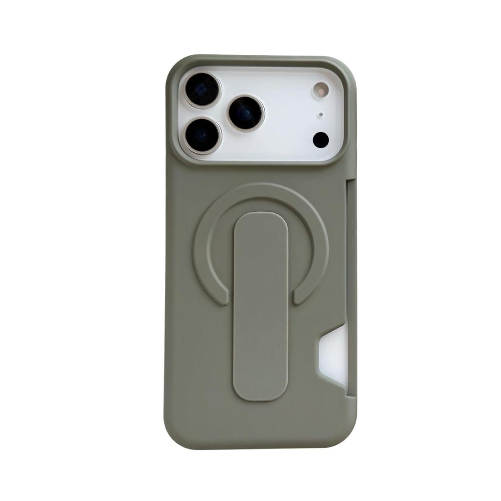 Apple 17 Pro Max Matte Magnetic Case with Invisible Stand and Card Holder for iPhone 16/15/14