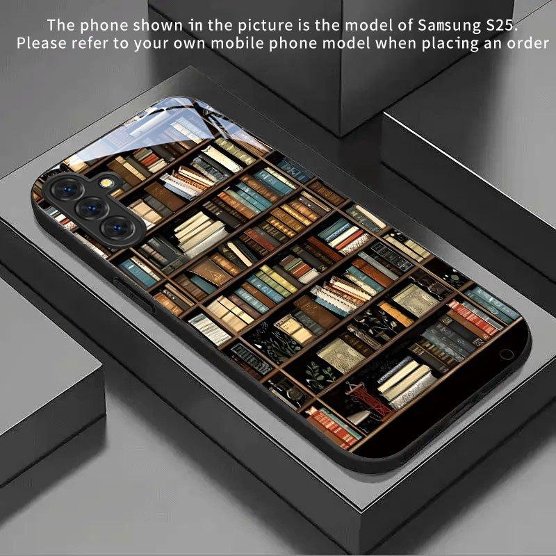 Стеклянный чехол для телефона с узором в виде книги, подходит для Samsung для galaxy S26 S25 S24 S23 S22 S20 FE Ultra Plus 5G, противоударная задняя крышка