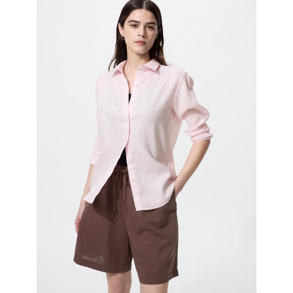 Uniqlo Японские шорты из смеси льна Easy