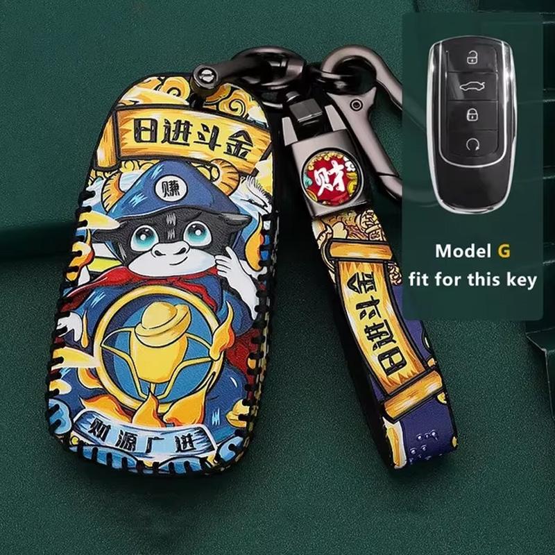 Кожаный чехол для автомобильного ключа для Chery 8pro 7Plus Tiggo 8 Pro Omoda 5 Arrizo GX Сумка-брелок Оболочка Защитная крышка для пульта ДУ Аксессуары