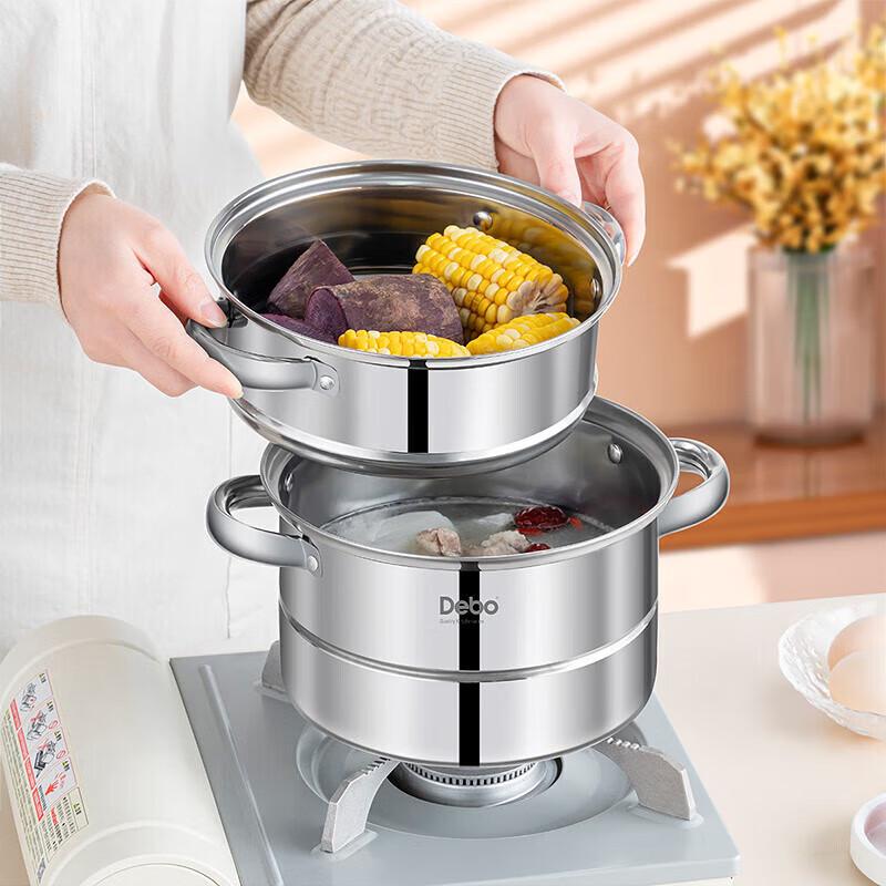 Пароварка из нержавеющей стали Debo Chromatic с двойным дном