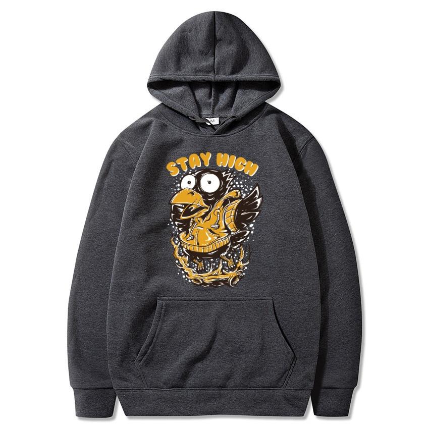 Осенне-зимняя флисовая толстовка с высоким принтом, уличная мода Харадзюку, пуловер, мужская и женская толстовка с длинным рукавом