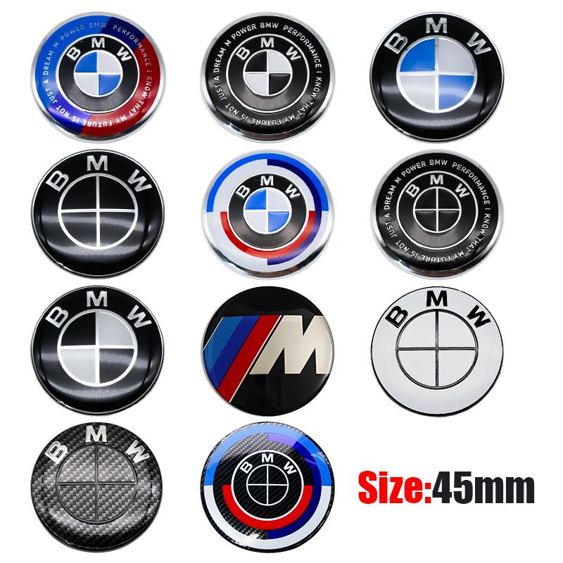 LKCW9 4.5cm Steering Wheel Emblem Sticker Steering Wheel Center Sticker For BMW E46 E90 F30 F20 F10 G20 G30 X1 X3 X5 M Interior Logo