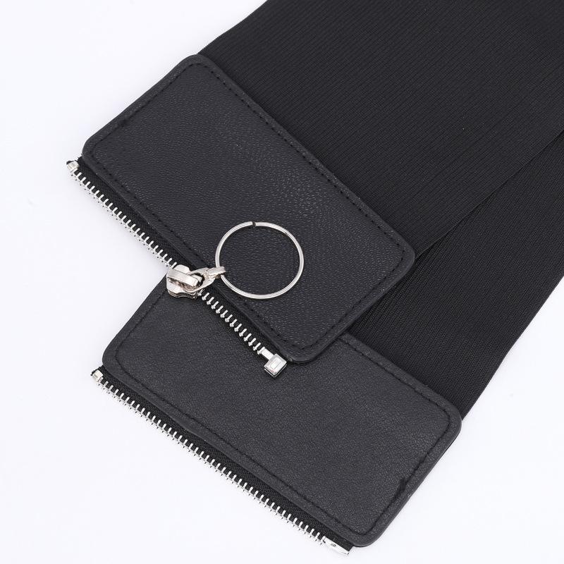 Эластичный пояс женский на молнии пояс для юбки талия приталенный эластичный широкий пояс-кушак