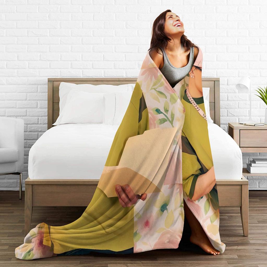 Omar Courtz Singer Blanket Quality Warm Soft Throw Blanket Winter Boy Girl Couch Chair Novelty Bedspread