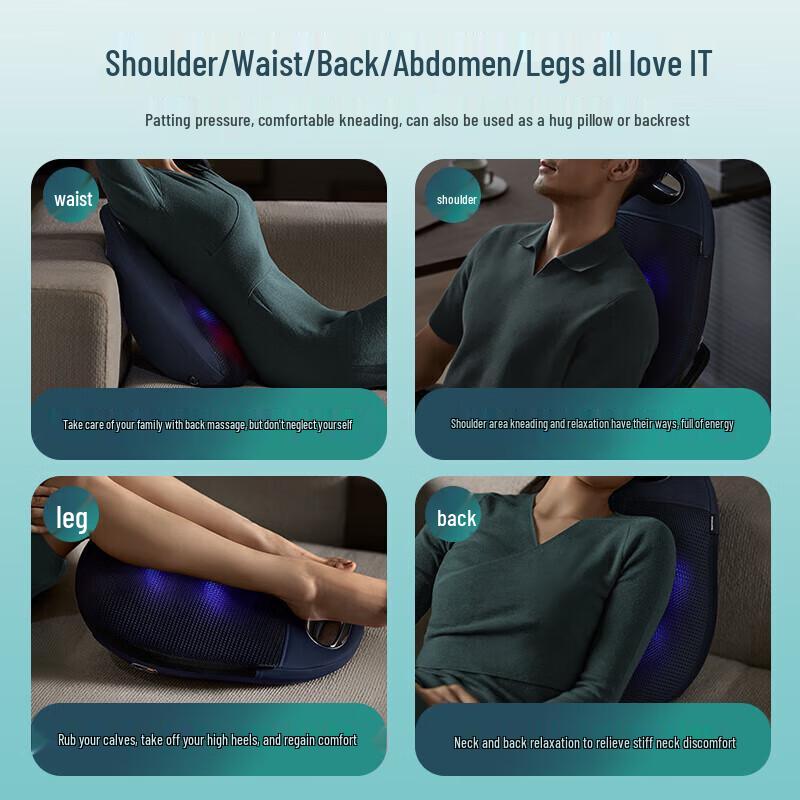 Philips Lumbar Massage Cushion with Heat CN plug (adapter included)