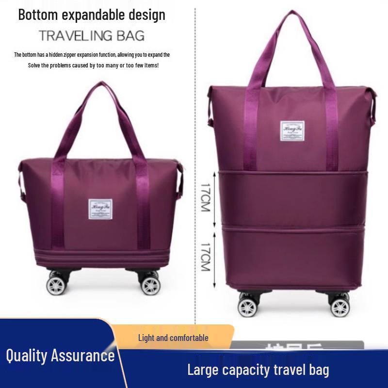 Дорожная сумка на колесах со складной ручкой