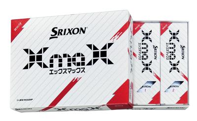 DUNLOP Мячи для гольфа SRIXON X MAX Модель 2024 1 дюжина Белые (12 шт.)