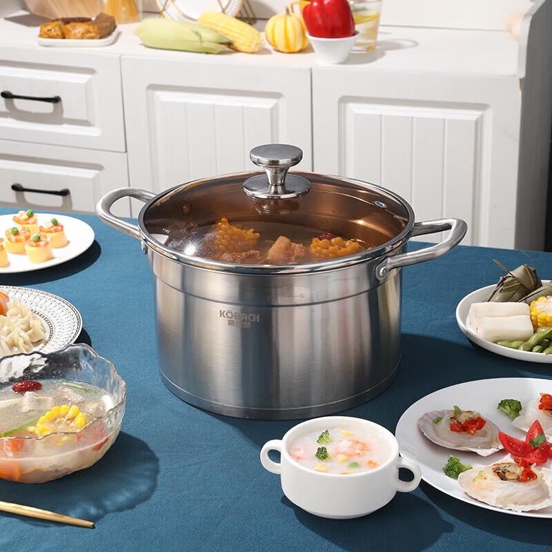 KOBACH 3-Tier 304 Stainless Steel Steamer Pot