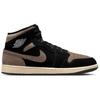 Air Jordan 1 Mid SE Мужские Черный Светлый Дикий Манго Оливково-Серый IB7110-002
