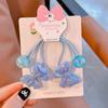 2PCS New Cute Colorful Bow Tie Princess Headwear Kids Elastic Hair Bands Children Hair Ropes Girls Hair Accessories