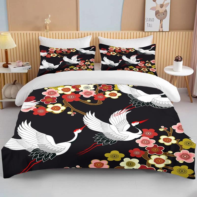 10 Sizes ese Kimono Fine Pattern Bedding 3 Piece Collection King Size Double Bedding Set Microfiber Or Polyester Duvet Cover Set