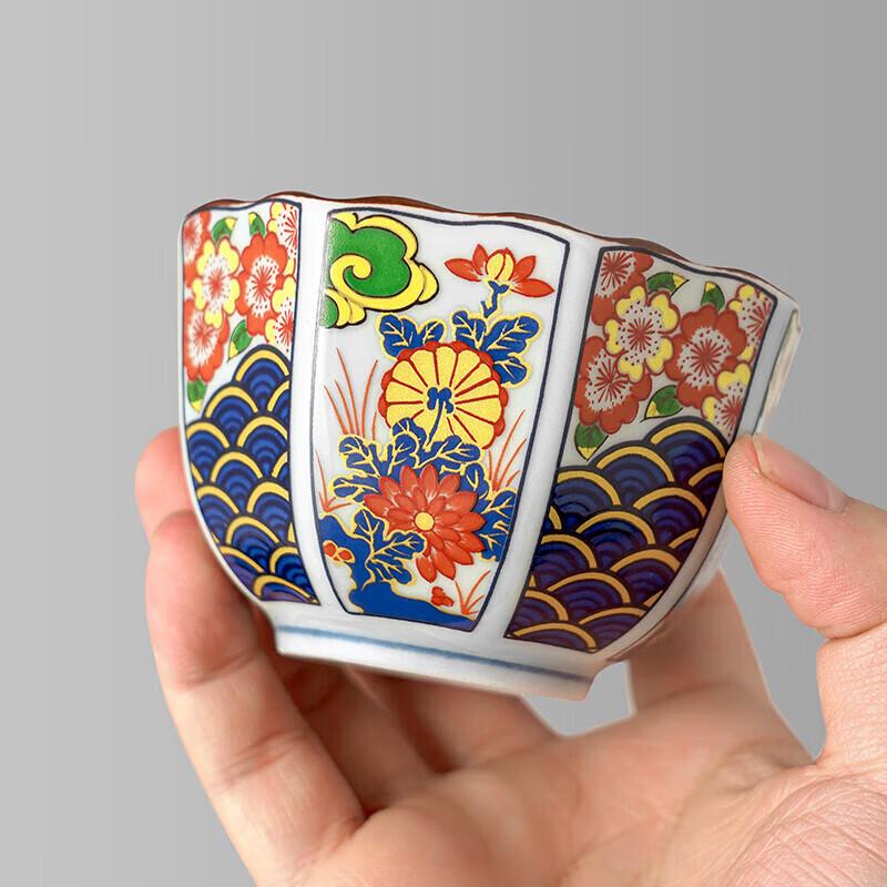 Japanese Mino Ware Old Imari Master Tea Cups Gift Set