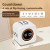 Digital Cube Pomodoro Timer Visual Study Fitness Countdown Productivity Timer with Auto-Flip Technology Silent Operation Vibration