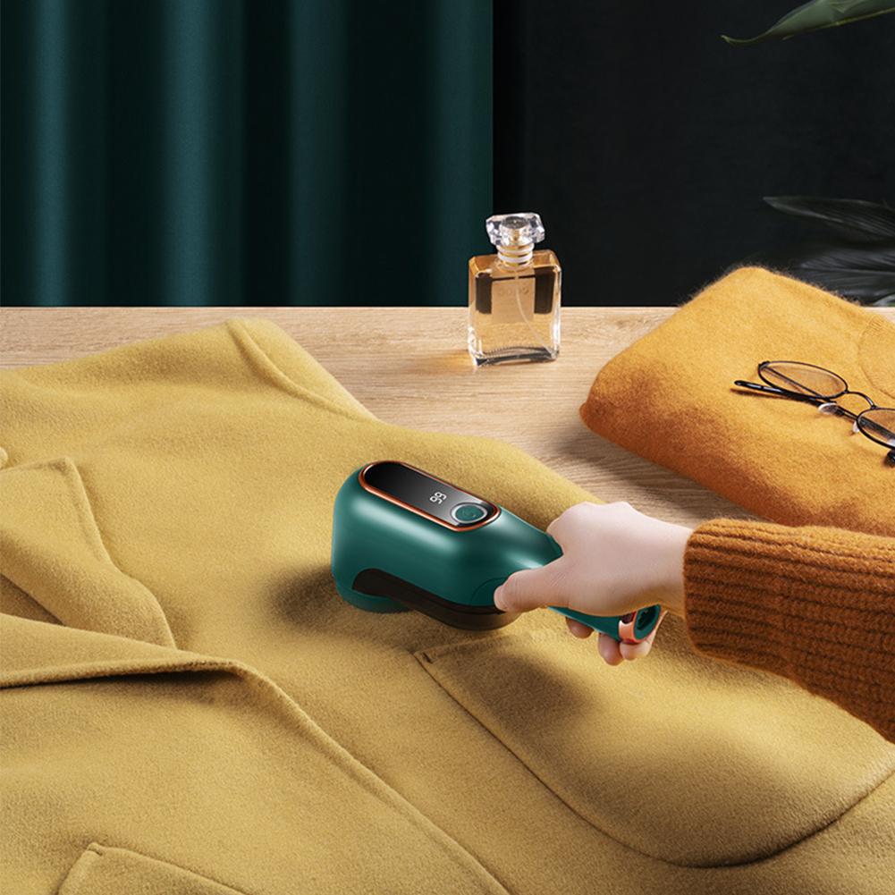 Электрический ворсовый удалитель с 6-лепестковыми лезвиями USB перезаряжаемая бритва для свитера цифровой дисплей портативный для одежды мебель