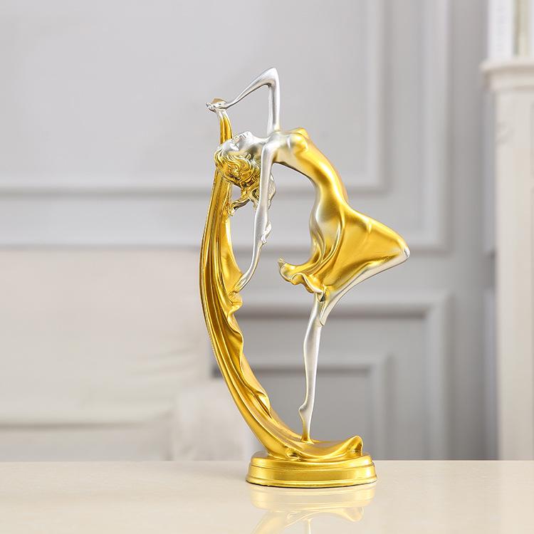 Европейский стиль, фигурка леди из смолы, ручная работа, декор для дома, элегантный свадебный подарок и произведение искусства для гостиной