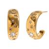 E.B.belle Star Moon Bracelet Earring Ring  Jewelry Set Hypollergenic Stainless Steel Jewelry Decoration For Women Girls Jewelry