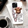 Милый чехол с шотландской коровой для iPhone 17 Air 16 16E 15 Pro Max 14 Plus 13 Mini Чехол для телефона 12 11 7 8 SE Индивидуальная печать Корпус 17 Ai