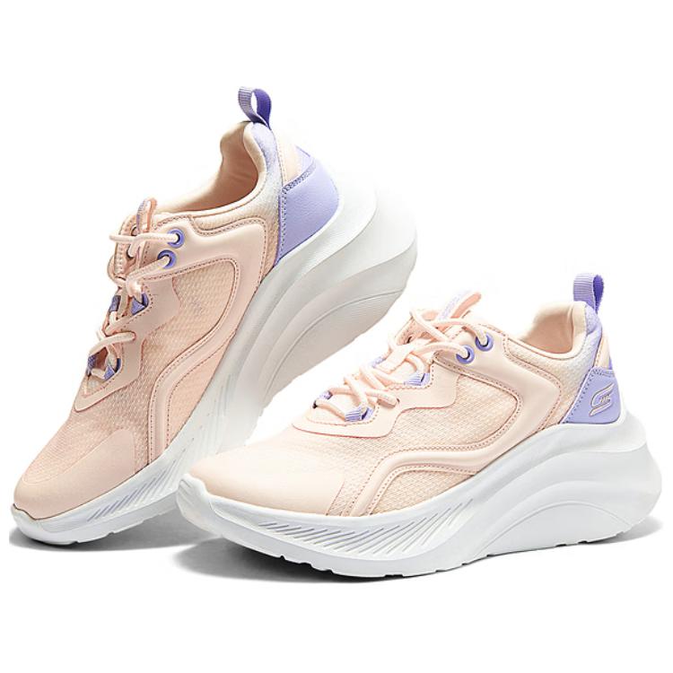 Skechers Нескользящие Дышащие Низкие Повседневные Кроссовки Женские Розовые 117519-LTPK