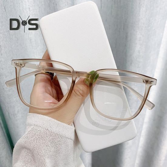 Unisex Blue Light Blocking Glasses Retro Large Frame Clear View Strong Hinge with Brim Eye Protection Clear Bluelight Glasses Spectacles Eyeglasses