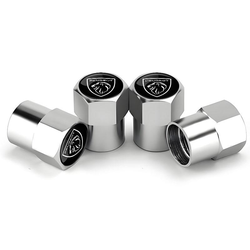 4Pcs Car Wheel Tire Valve Cap Logo Auto Styling Accessories For Peugeot x 5008 408 308 Landtrek 208 2008 3008 Rifter 508 301 108