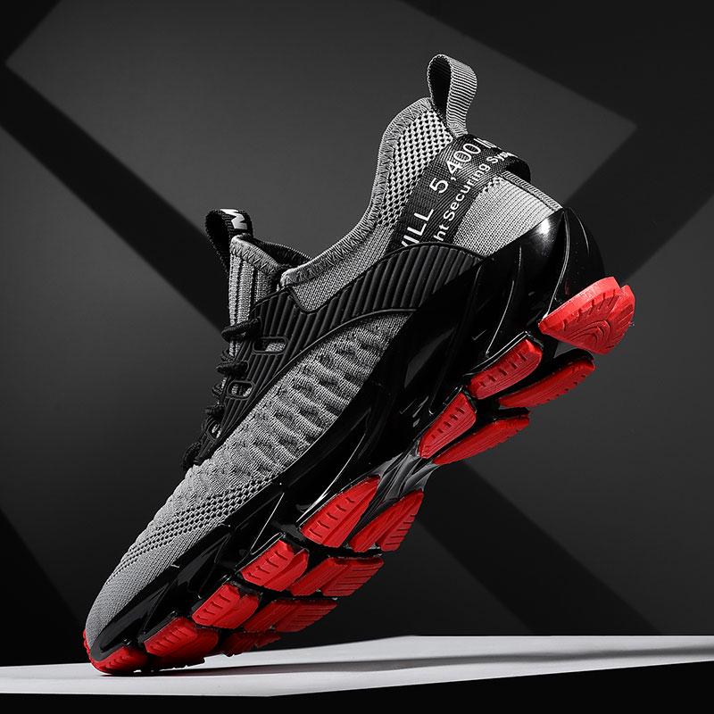 Men's Fashion White Sneakers Mesh Breathable Shoe Sole Wear-resistant Large Size Men's Shoes