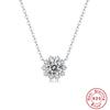 1 Carat S925 Silver Pendant, Moissanite Ice-Condensed Snowflake Necklace, Sunflower Pendant With Chain Factory Source