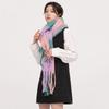 New AC Plaid Mohair Scarf Soft Waxy Warm Scarf Autumn and Winter Imitation Cashmere Shawl Women