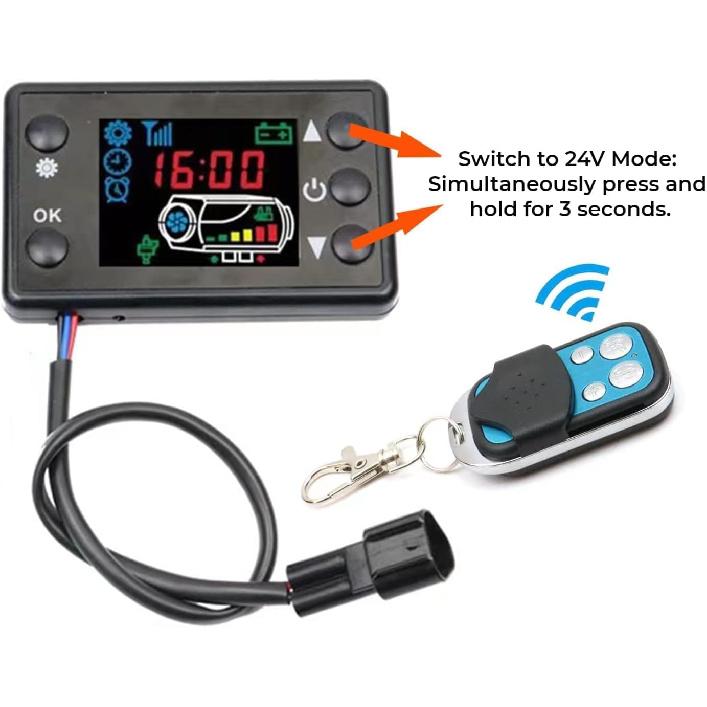 Универсальный контроллер дизельного воздушного отопителя с ЖК-дисплеем, термостат, переключатель с дистанционным управлением для дизельного отопителя стоянки 12В/24В 2кВт/5кВт/8кВт