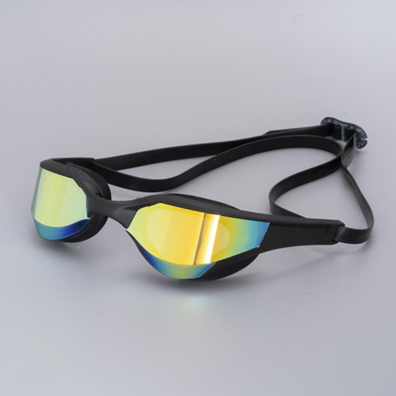 Adult Anti-Fog HD Swimming Goggles - Professional Racing & Training, Comfortable Silicone, Waterproof, Electroplated Lenses.