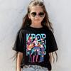 Футболка для фанатов горячих фильмов KPop Охотники на демонов Мальчики Девочки Цветная Мультяшная Аниме Мягкая Удобная Милая Футболки с круглым вырезом