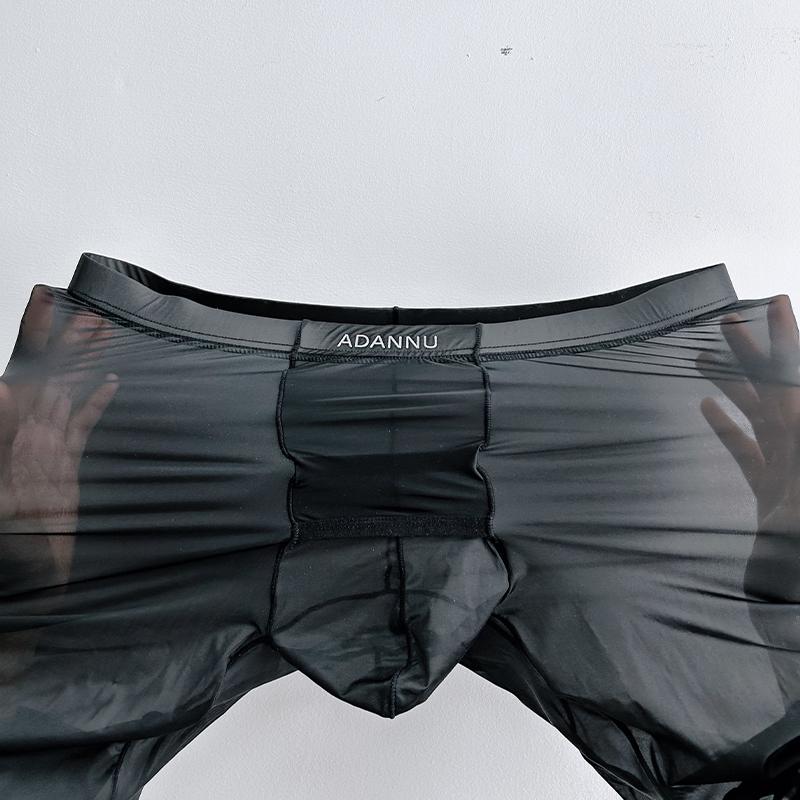 Men's Warm Ultra Thin Bottoming Pants, Quick Dry Sports Running Super Transparent High Elastic Men Fashion Leggings Comfortable