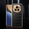 Чехол для мобильного телефона Honor Magic6 Pro 5G с крокодиловой текстурой из натуральной коровьей кожи + ТПУ + металлический чехол для телефона