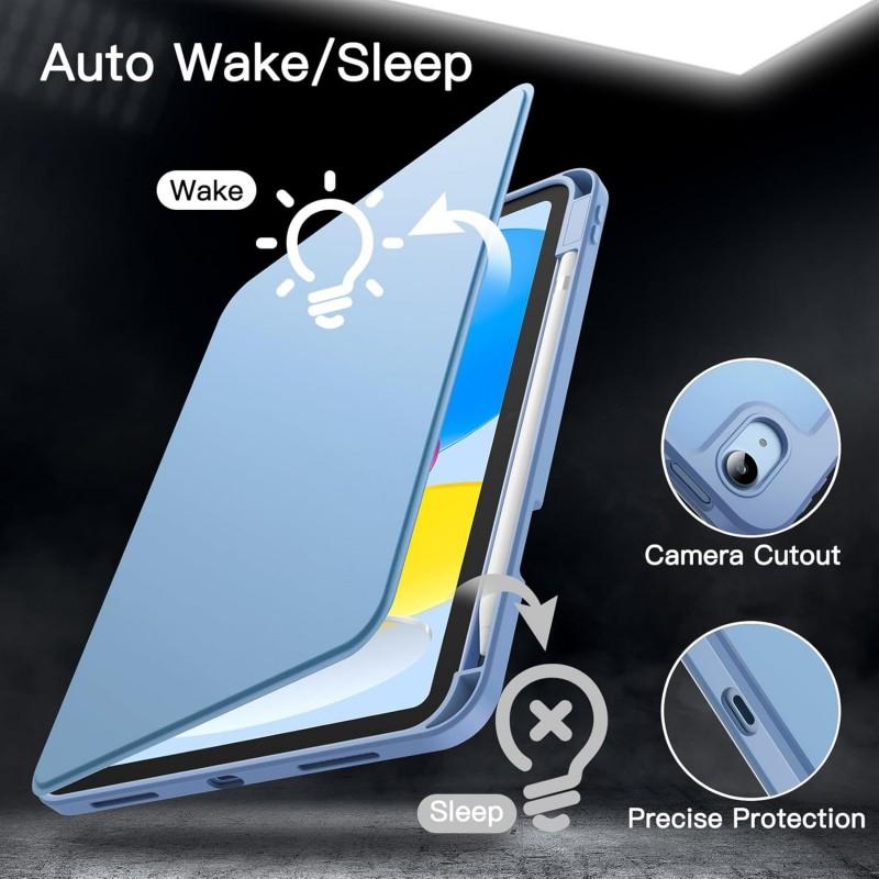 Rotating Flip Cover Case IPad 10th Gen A16 Air 4 5 10.9 Inch 7 8 9 10.2 With Stand Shockproof Sleep Wake