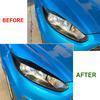 1 Pair Car Front Headlight Lamp Eyebrow Head Light Cover Eyelid Trim for Ford Fiesta MK7 MK7.5 2013-2017