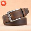 Hi Men's Leather Belt Luxury Designer Belts Men High Quality Male Metal Buckle Belt