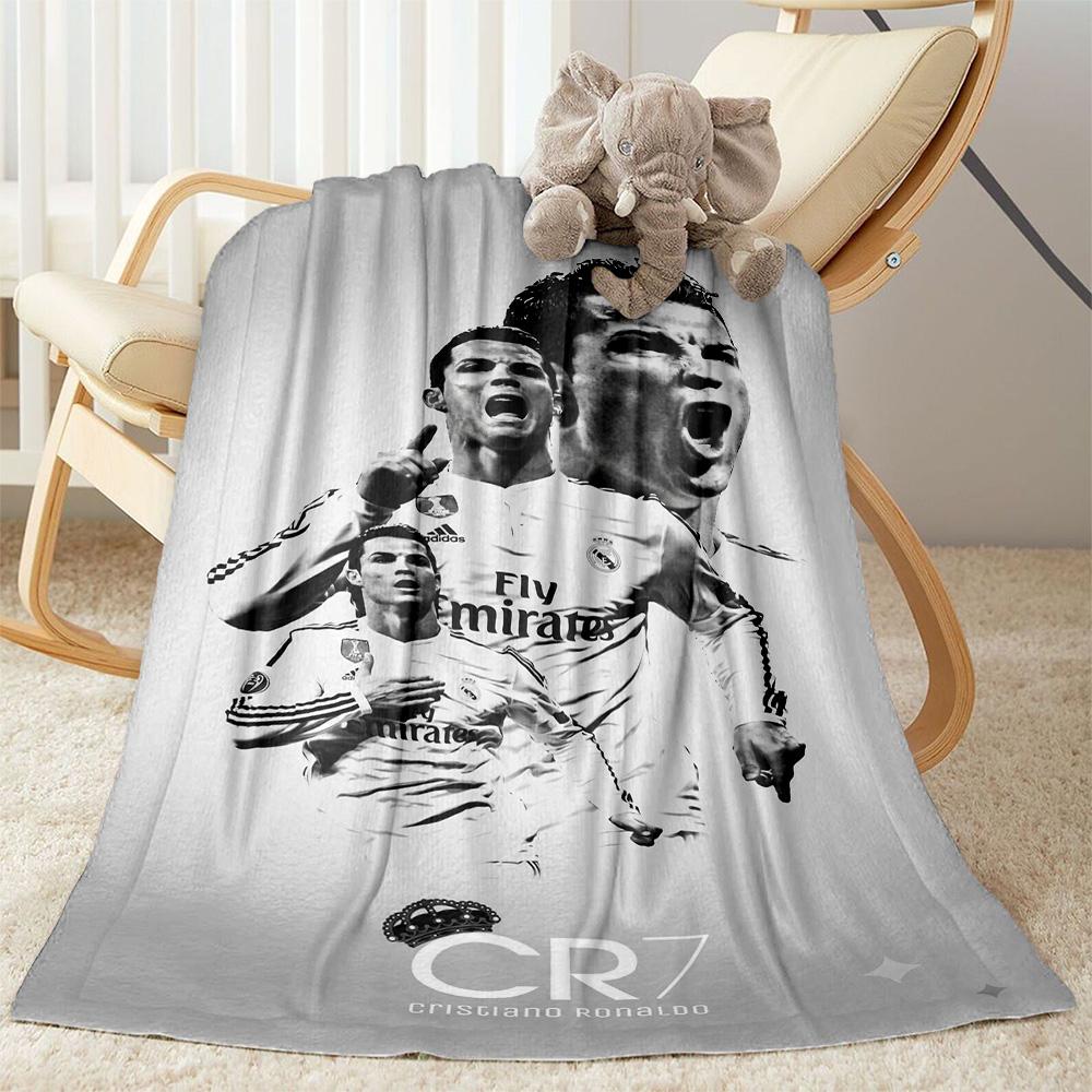 Ronaldo Juventus Action Blanket Soft & Cozy Suitable for Picnics Livingroom Office Chair All-Season Use Modern Style