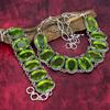 Peridot 925 Solid Sterling Silver Jewelry Set, Handmade Necklace & Bracelet Set For Women, Beauteous Adjustable Gemstone Jewelry