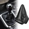 Universal PU Leather Automatic/Manual Shifter Boot with Stitching CarGears Head GearShifter Knob Lever Cover