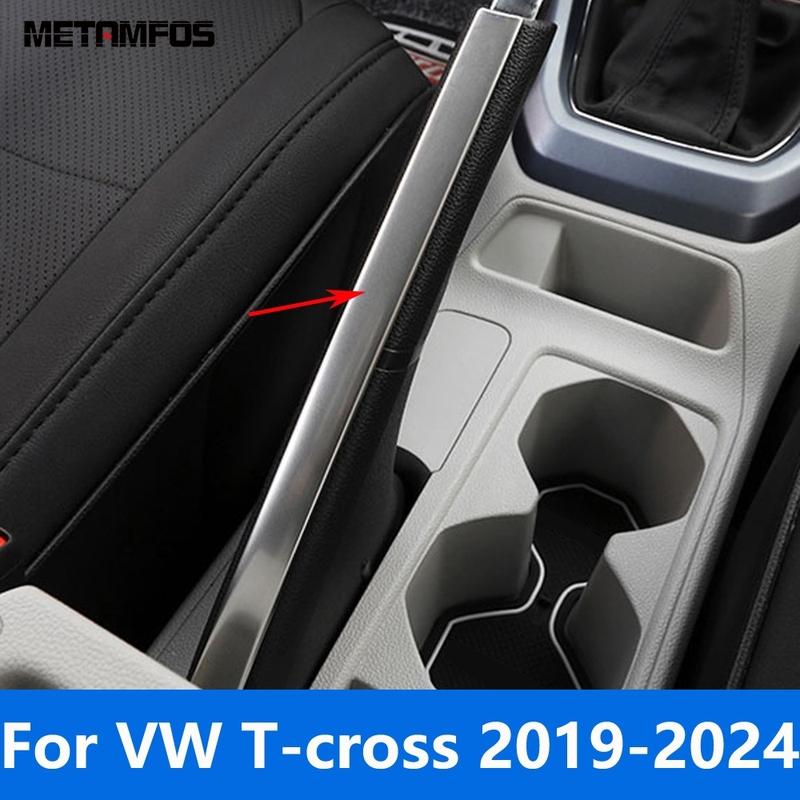 For Volkswagen VW T-cross Tcross - 2024 Interior Accessories Handbrake Strip Parking Brake Cover Molding Trim Sticker