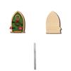 Christmas Wooden Fairy Door Wall Decor Cute Cartoon Ornament Home Holiday Atmosphere