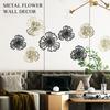 Elegant Metal Floral Wall Hanging with Double Layers Flower Sign for Modern Home Aesthetics for Art Lover House Wife