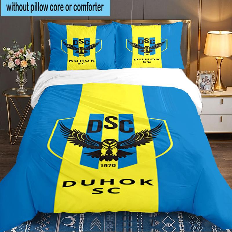 Duhok Dynamic Sports Emblem 3PCS Bedding set,Ideal for 1pc Duvet Cover And 2pcs Pillowcases Perfect for Fan gift,Ideal for Bedroom, Dormitory