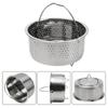 304 Stainless Steel Rice Steamer, Rice Cooker Inner Steaming Compartment, Water Separating and Draining Steaming Rack,2-8L