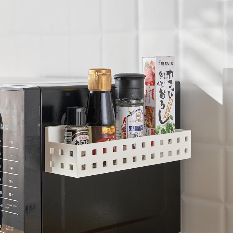 Магнитная полка для хранения на холодильнике KM – многофункциональный кухонный органайзер для специй без перфорации