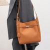Cowhide Women's Shoulder Crossbody Simple and Fashionable Leather Bag Large Capacity Shell Bag Soft Leather Bucket Bag