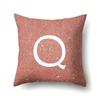 Полиэстеровая наволочка Украшение для автомобиля Дом 26 английских букв с принтом Поясничная подушка Наволочка для диванной подушки