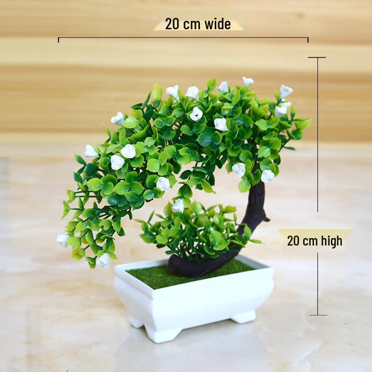 Creative Home Decor: Artificial Bonsai Grass Balls and Mini Cherry Snow Ball Trees