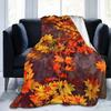 Fall Pumpkin Autumn Leaves Soft Throw Blanket Lightweight Flannel Fleece Blanket for Couch Bed Sofa#(1)